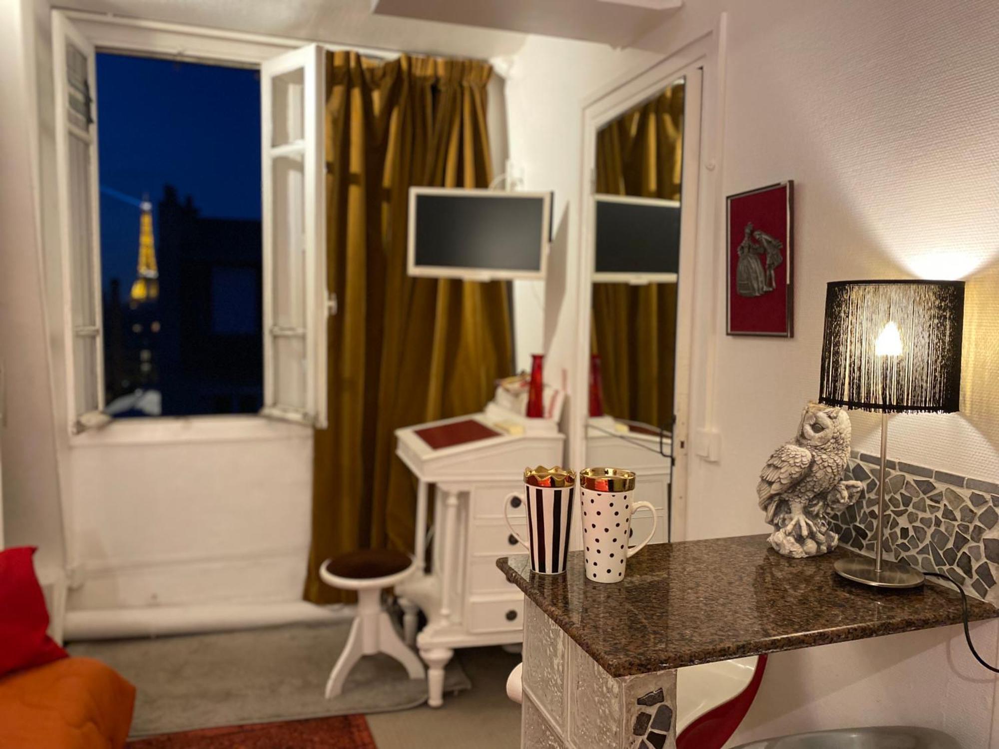 Studio Chic Paris Tour Eiffel Near Eiffel Tower 7Th Floor 外观 照片